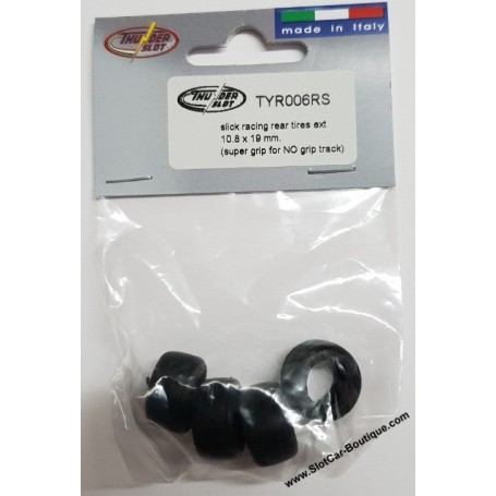 THUNDER SLOT TYR005RX SLICK REAR RACING TIRES 10.8X19MM NEW 1/32 SLOT CAR PART 