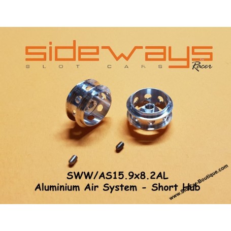 SIDEWAYS SWW/GTA 17.3x10mm ALUMINUM WHEELS GT WHEELS NEW 1/32 SLOT CAR PART 
