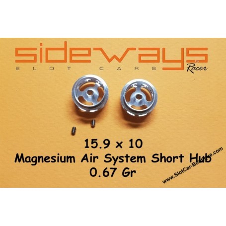 SIDEWAYS SWW/GTA-MG 17.3x10mm MAGNESIUM WHEELS GT WHEELS NEW 1/32 SLOT CAR PART 