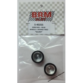 pneus éponge collés x2 BRM S-402MS MINI Roues arrières 