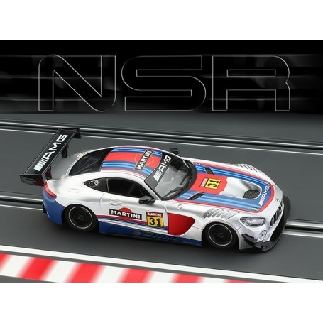 NSR Mercedes AMG GT3 Test car Gray Anglewinder 1/32 Slot Car 